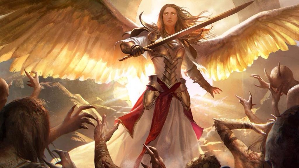 BLADE OF GOLDNIGHT Avacyn Restored MTG Gold CreatureÂ—Angel MYTHIC RARE GISELA